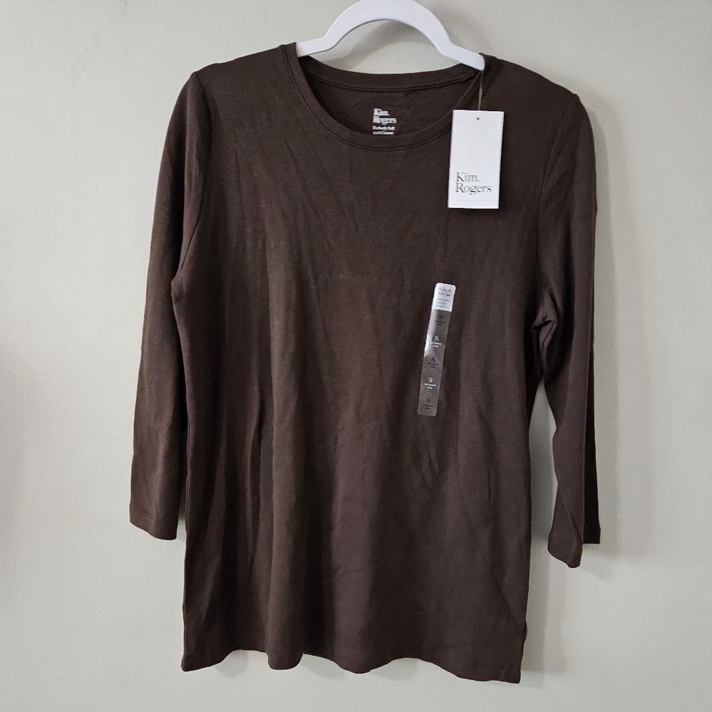 NWT Kim Roger's 3/4 Sleeve Top